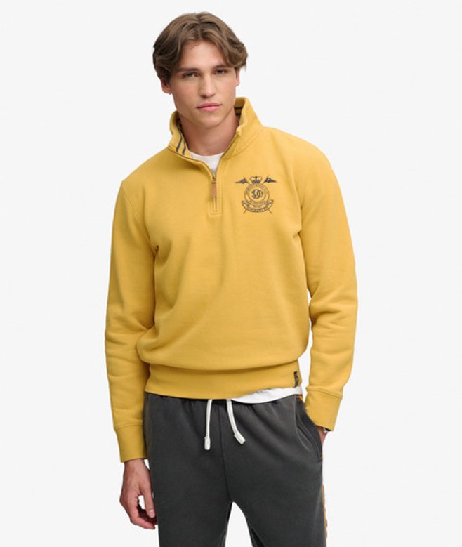 Gothic Varsity Half Zip Sweater Relaxed Pasvorm