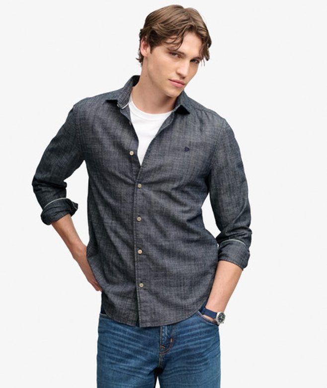 Essentials Chambray Overhemd Relaxed Pasvorm