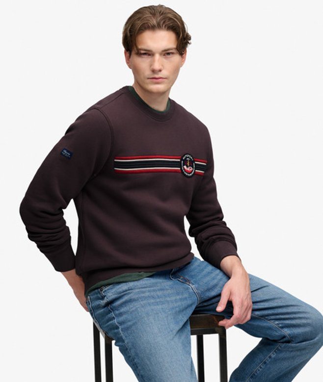 Outdoor Stripe Logo Sweater Relaxed Pasvorm