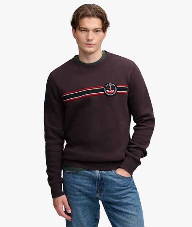 Outdoor Stripe Logo Sweater Relaxed Pasvorm