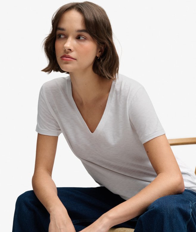 Studios Slub T-shirt met Borduursel