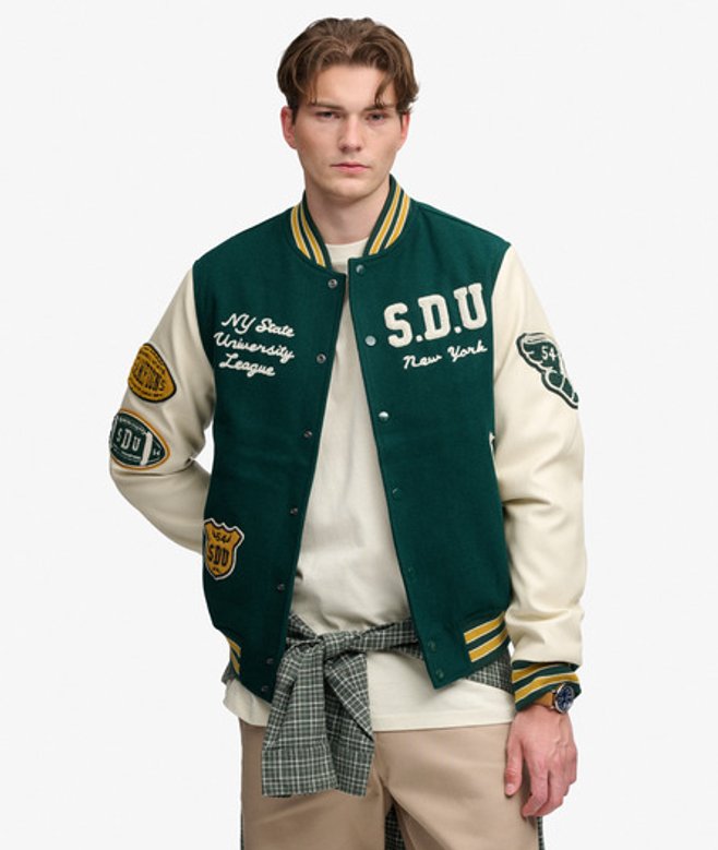 Vintage Patched Varsity Jas