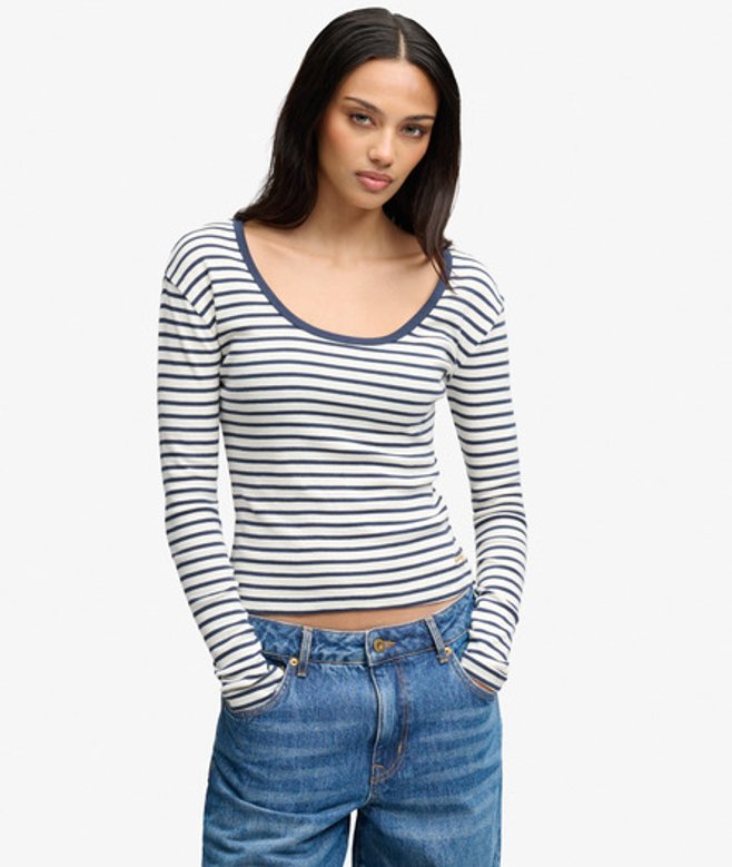 Athletic Essentials Gestreept Shirt met Lange Mouwen