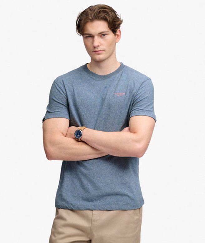 Essential Gestapeld Logo Geborduurde T-shirt