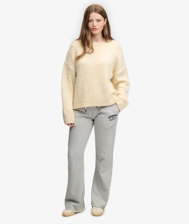 Athletic Geborduurde Flare Joggingbroek