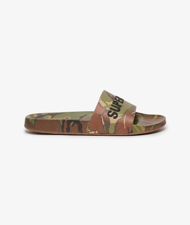 Superdry Camo Print Badslippers Green