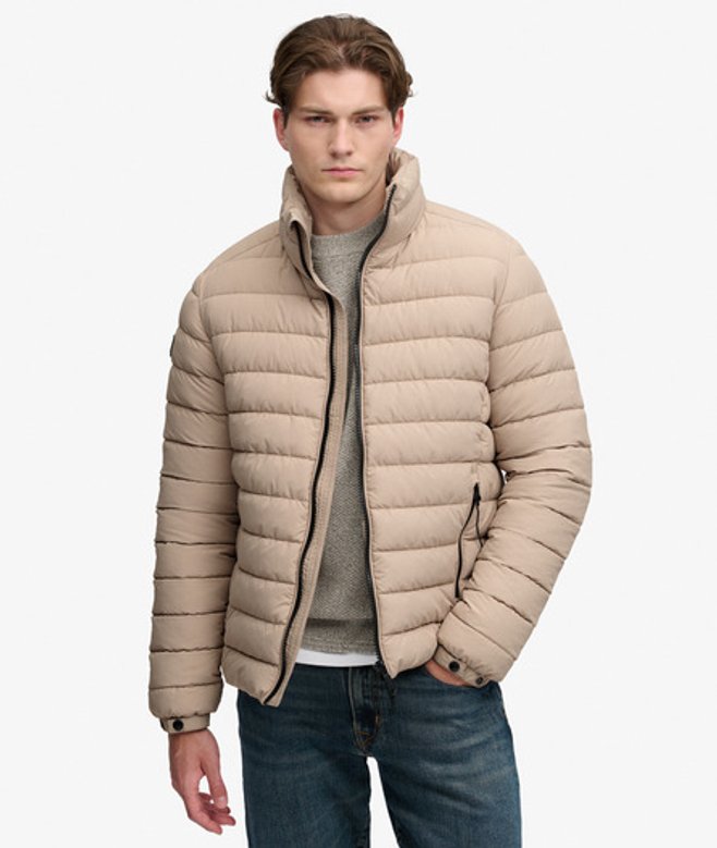 Fuji Midweight Gewatteerde Jas Beige Grootte: XL