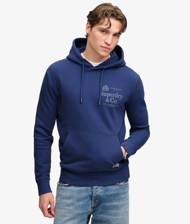 Superdry 1954 Company Relaxed Hoodie Blue