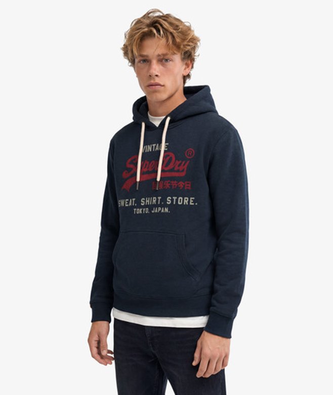 Heritage Hoodie met Vintage Logo en Relaxte Pasvorm