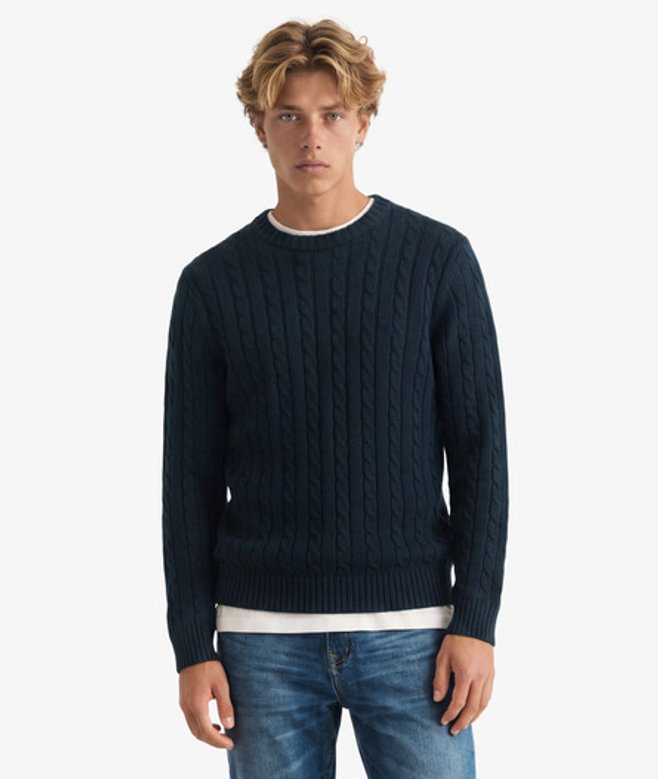Cable Knit Trui met Normale Pasvorm