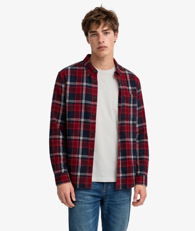 Katoenen Lumberjack Overhemd met Lange Mouwen