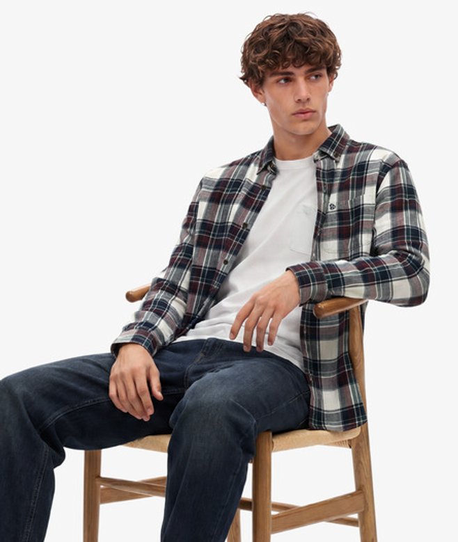 Katoenen Lumberjack Overhemd met Lange Mouwen