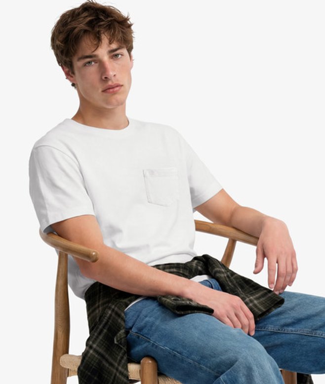 Classic Cotton Linen Pocket T-shirt Relaxed Pasvorm