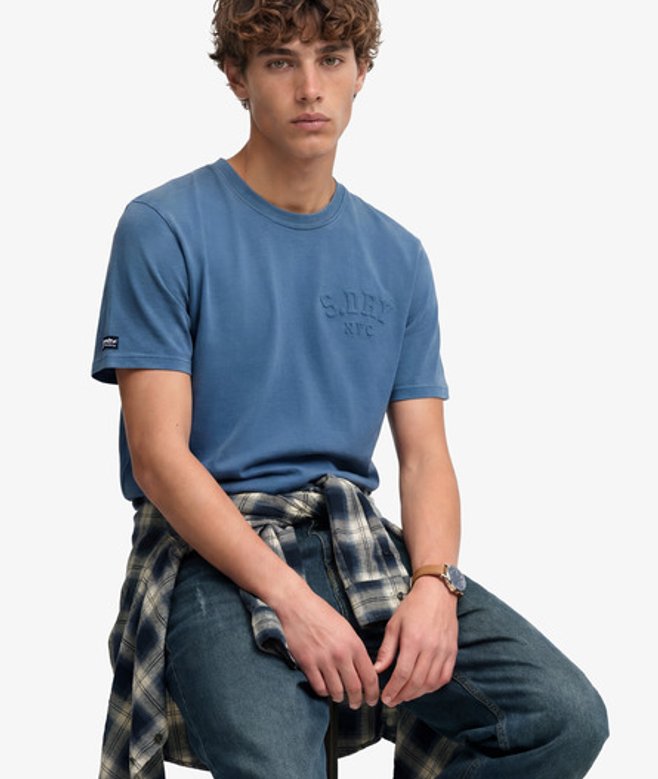 Athletic Relaxed T-shirt met Reliëfopdruk