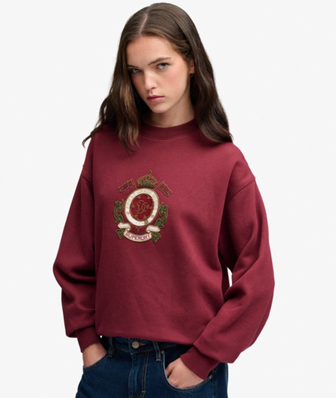 Crest Sweater met Loose Pasvorm