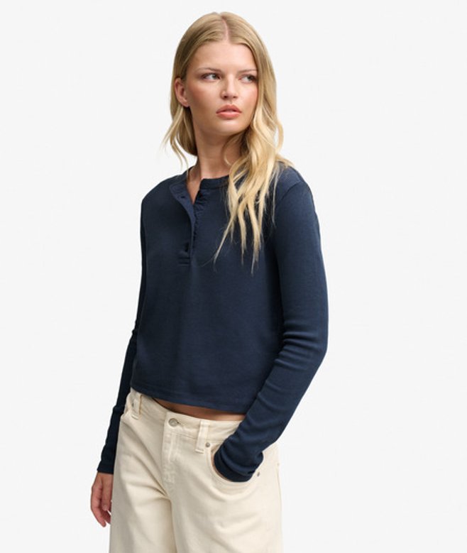 Athletic Essential Waffle Top Slanke Pasvorm