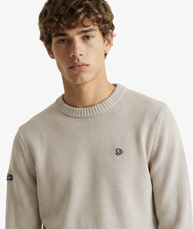 Superdry Herren Preppy Baumwoll-pullover Green - Größe: M