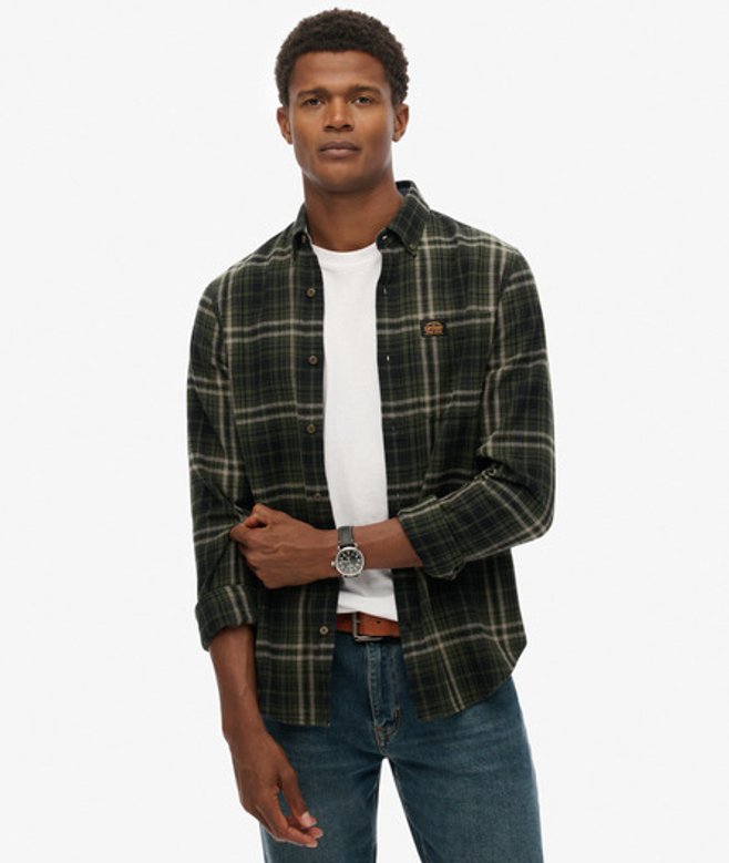Katoenen Lumberjack Overhemd met Lange Mouwen