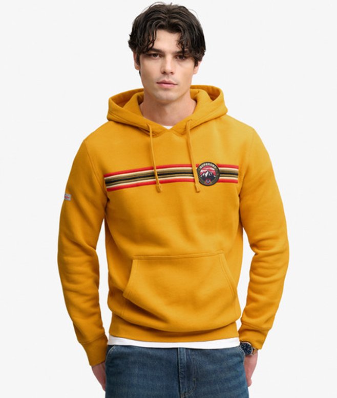 Outdoors Stripe Logo Hoodie Relaxed Pasvorm