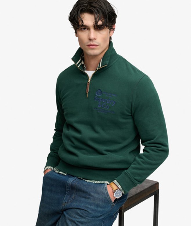 Company Logo Sweater met Relaxed Pasvorm