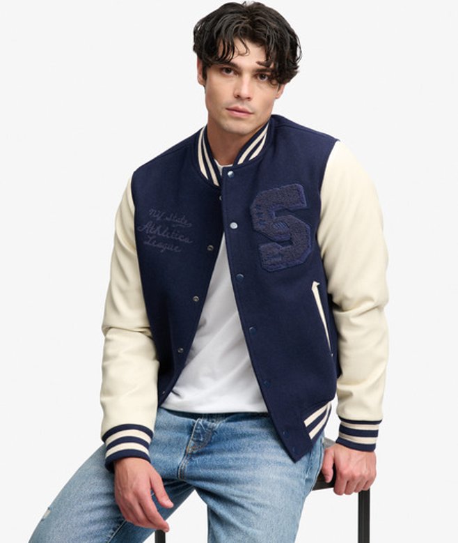 Vintage Patched Varsity Jas