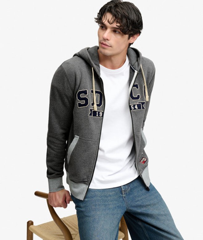 Sd & co. Hoodie met Rits Relaxed Pasvorm