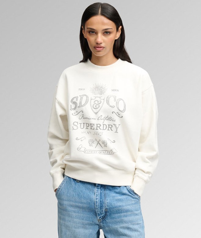 Vintage Workwear Sweater met Ronde Hals