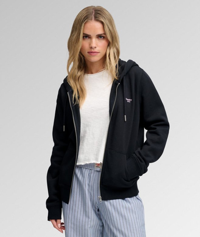 Signature Geborduurde Zip Hoodie
