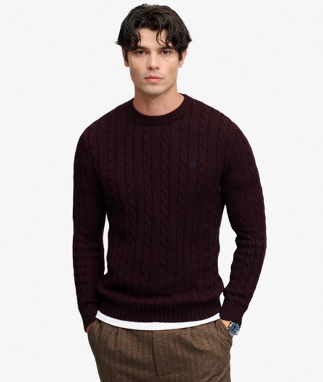 Cable Knit Trui met Normale Pasvorm