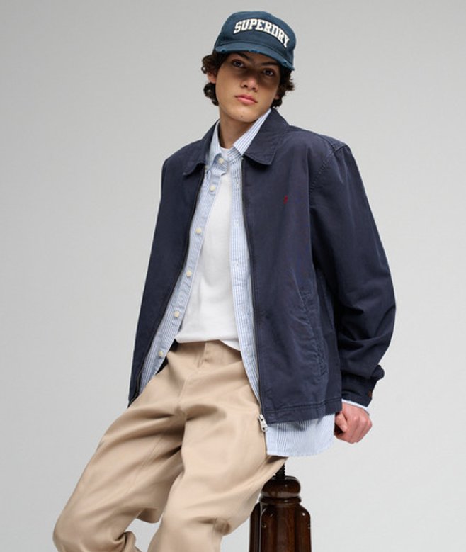 Lichtgewicht Preppy Harrington Jas Relaxed Pasvorm