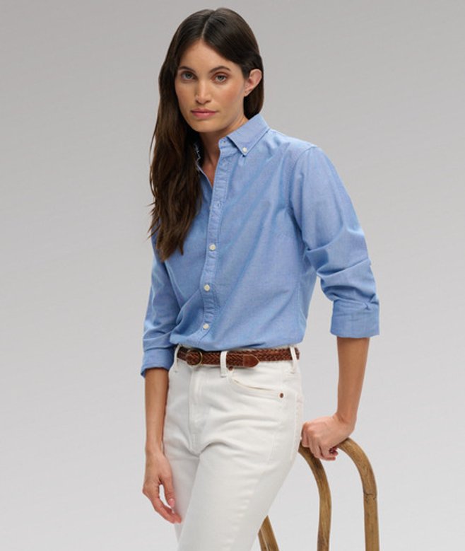 Slim Oxford Overhemd met Lange Mouwen