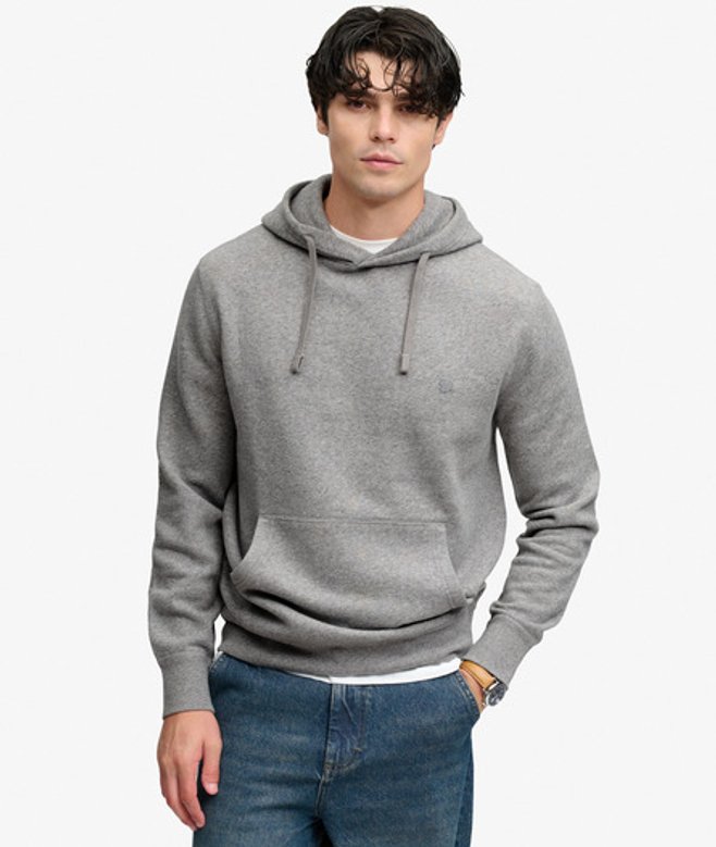 Superdry Essential SD Co Logo Hoodie Dark Grey