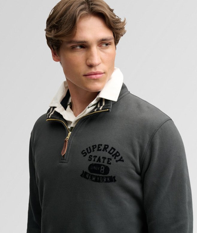 Tonal Sweatshirt Met Halve Rits