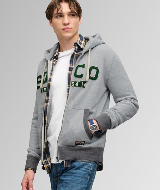 Sd & co. Hoodie met Rits Relaxed Pasvorm