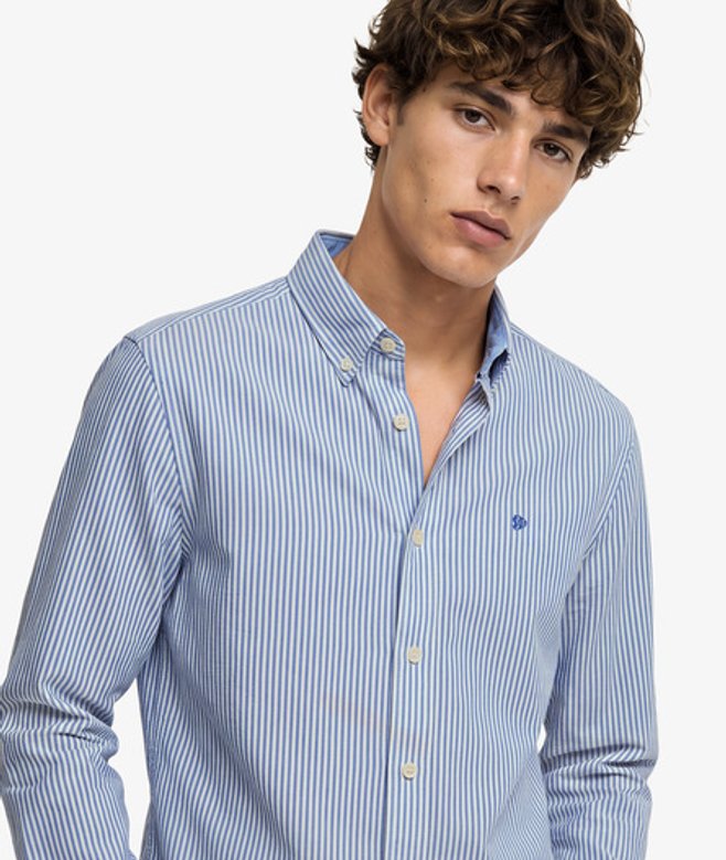 Preppy Oxford Overhemd met Lange Mouwen