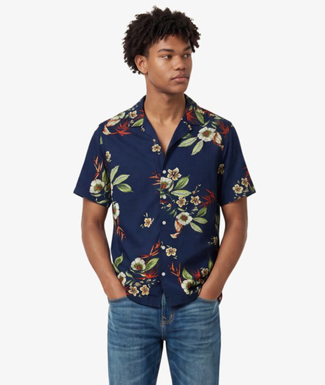 Hawaiian Print Overhemd met Korte Mouwen