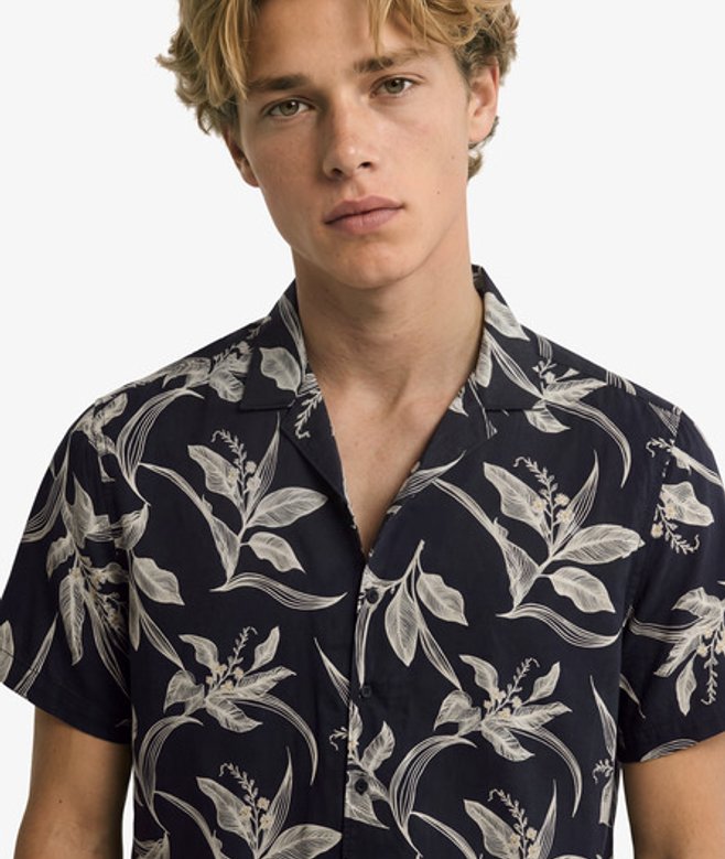 Hawaiian Print Overhemd met Korte Mouwen