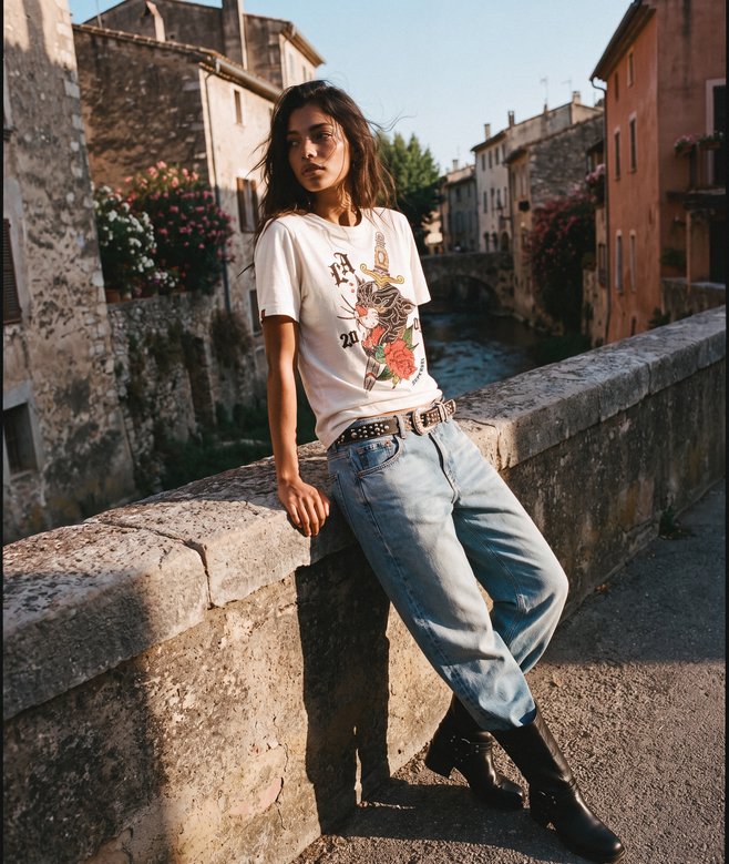 Neo Trad Tattoo T-shirt Relaxed Pasvorm