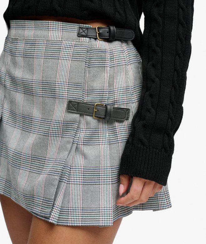 Athletic Essentials Geruite Rok Slanke Pasvorm