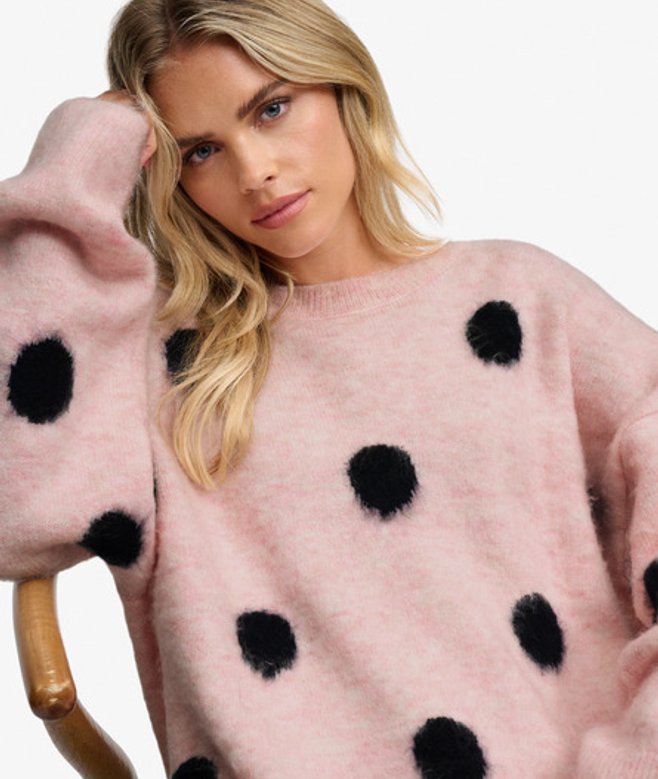 Trui met Polkadot Relaxed Pasvorm