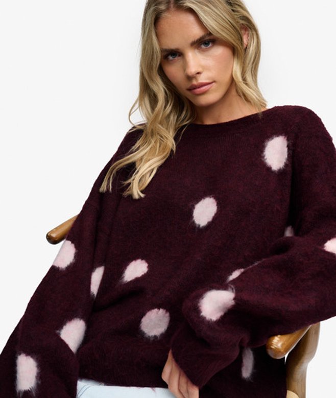 Trui met Polkadot Relaxed Pasvorm