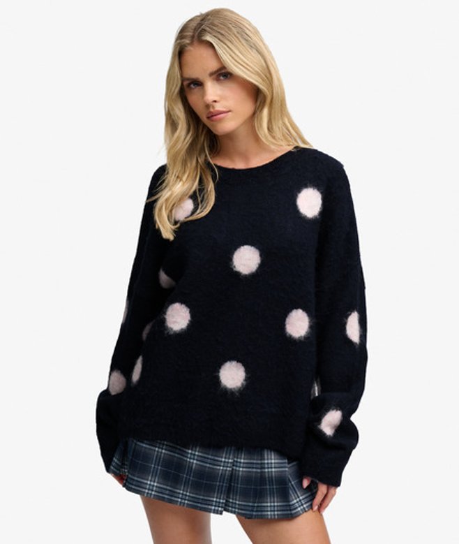 Trui met Polkadot Relaxed Pasvorm