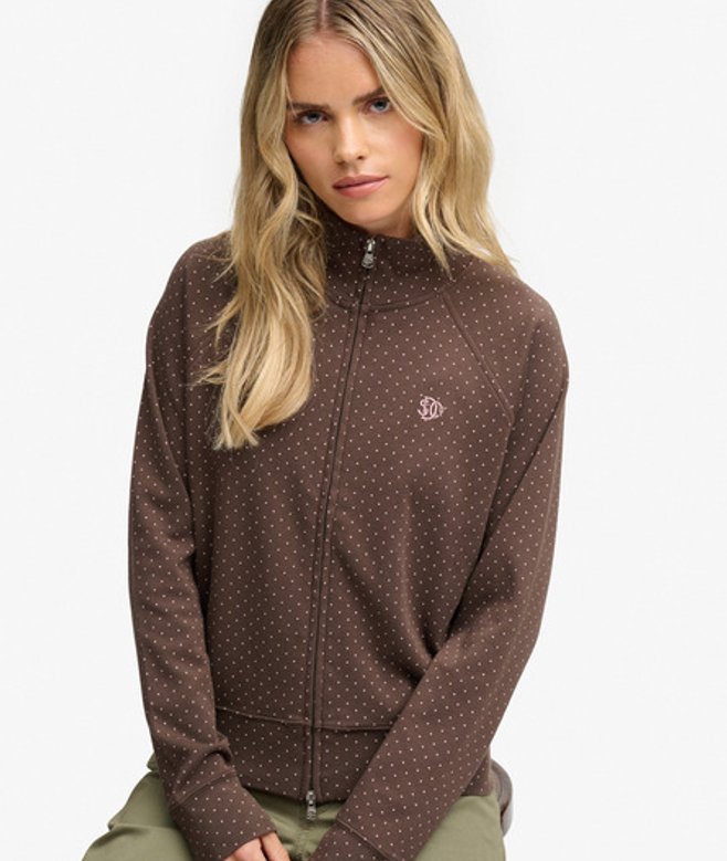 Polka Dot Track Top Relaxed Pasvorm