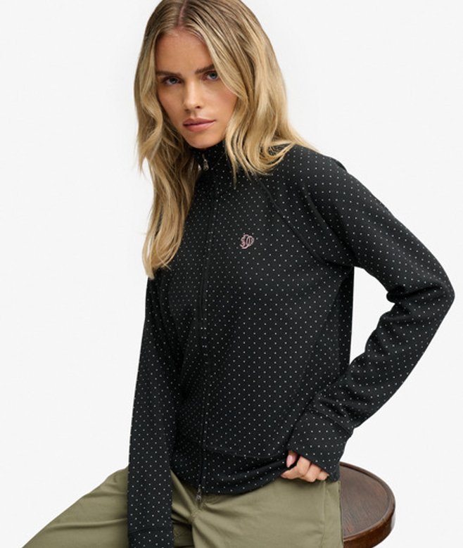 Polka Dot Track Top Relaxed Pasvorm