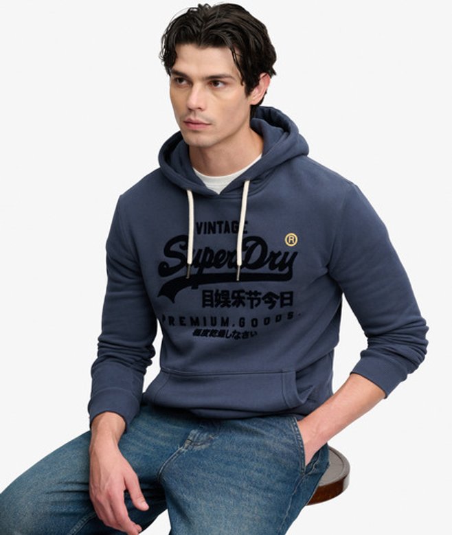 Vintage Logo Tonal Hoodie Relaxed Pasvorm