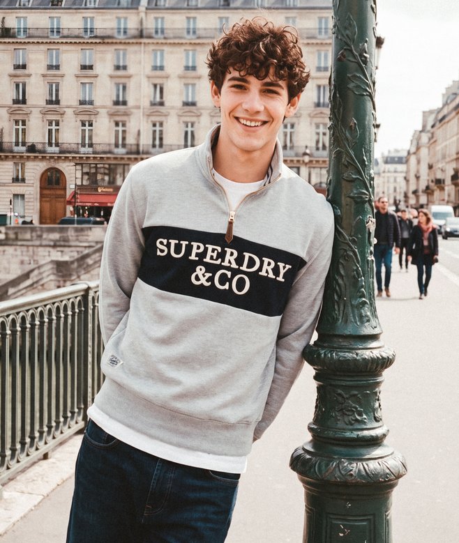 Company Logo Sweater met Relaxed Pasvorm