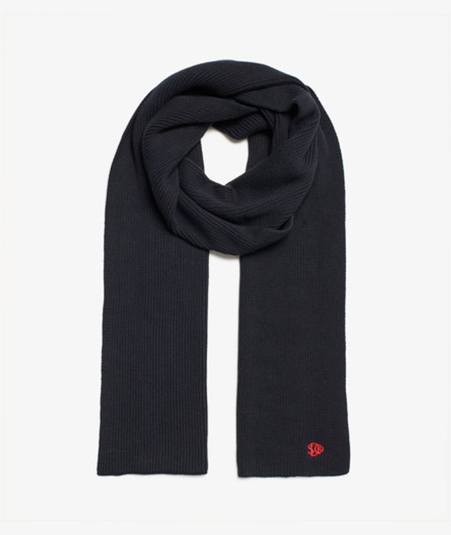 Sd & co Logo Gebreide Sjaal Blauw Grootte: 1SIZE