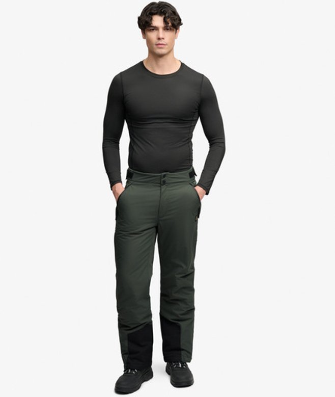 Skibroek met Slanke Pasvorm Khaki Grootte: XL