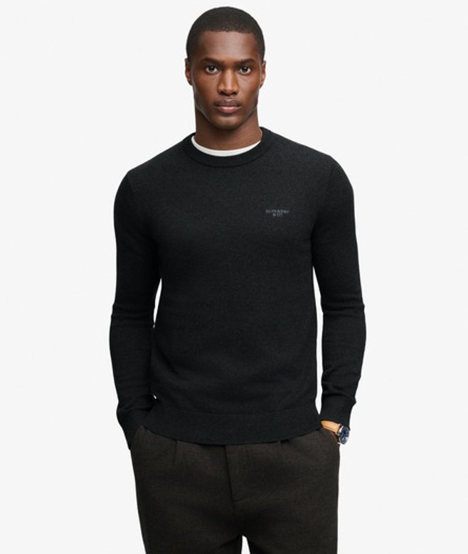 Prep Essential Trui Slanke Pasvorm Dark Grey Grootte: L