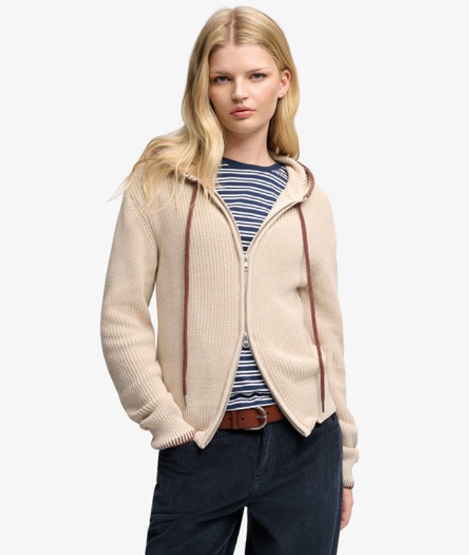 Superdry & Co Komodo Big Chill Knit Hoodie met Rits